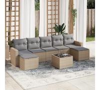 SECOLI Juego de muebles de jardín de ratán, con espacio de almacenamiento, 4 - 12 personas, muchos modelos y colores, incluye cojines extra gruesos, muebles de salón para exteriores, color beige, 8