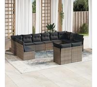 SECOLI Juego de muebles de jardín de ratán con espacio de almacenamiento, 4 - 12 personas, muchos modelos y colores, incluye cojines extra gruesos, muebles de salón para exteriores, conjunto de
