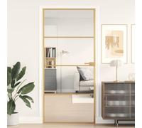 SECOLI Puertas interiores de cristal interior con tirador de puerta, puerta de apartamento, puerta de habitación, puerta de cristal, puerta de cristal ESG, aluminio, para montaje en marco de puerta de
