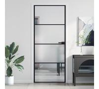 SECOLI Puertas interiores de cristal interior con tirador de puerta, puerta de apartamento, puerta de habitación, puerta de cristal, puerta de cristal ESG, aluminio, para montaje en marco de puerta de