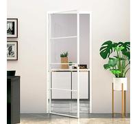 SECOLI Puertas interiores de cristal interior con tirador de puerta, puerta de apartamento, puerta de habitación, puerta de cristal, puerta de cristal ESG, aluminio, para montaje en marco de puerta de