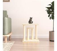 SECOLI Rascador pequeño con plataformas para gatos, color crema, 50 cm, para gatos