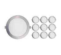 Secom Pack 10 Downlights LED Empotrable Redondo 18W 1800lm Ø22.4cm 4000K Níquel 30000H SECOM