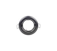 Secom Portalámpara Empotrable Circular Ajustable Casquillo GU10 IP20 Grafito Ø8.2x2.5cm SECOM