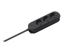 BACH 388.172 - Regleta SMART, 3 conectores, tipo F - CEE 7/3, negro