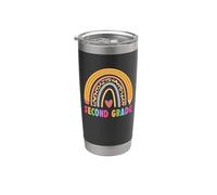 Second 2nd Grade Teacher Student Boho Rainbow Back To School Vaso térmico de acero inoxidable de doble pared