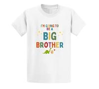 Second Ave - Camiseta blanca con texto en inglés "I'm Going to Be A Big Brother", blanco, 5-6 años