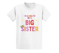 Second Ave - Camiseta blanca con texto en inglés «I'm Going to Be A Big Sister» para embarazo, color blanco, blanco, 1-2 años