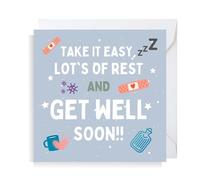 Second Ave Get Well Soon - Tarjeta de felicitación cuadrada