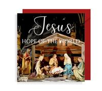 Second Ave Jesus - Paquete de 10 tarjetas de felicitación de Navidad cristianas religiosas