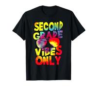 Second Grade Vibes Back To School Teacher Student Tie Dye Camiseta