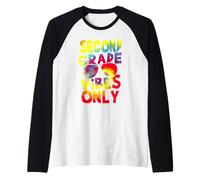 Second Grade Vibes Back To School Teacher Student Tie Dye Camiseta Manga Raglan