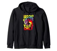 Second Grade Vibes Back To School Teacher Student Tie Dye Sudadera con Capucha