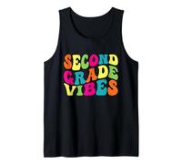 Second Grade Vibes Retro 2nd Grade Teacher 1st Day Of School Camiseta sin Mangas