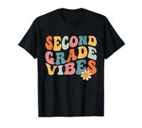 Second Grade Vibes Teacher Retro 1st Day Of School 2nd Grade Camiseta