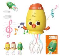 Second Magic - Juguete de pulpo bailarín, explorador inteligente de tentáculos, juguete loco de pulpo de 8 patas, juguetes de calamar bailando, con música y luces LED, evita obstáculos inteligentes