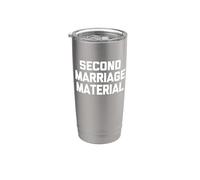 Second Matrimonio Material Camiseta divorcio divertido recién divorciado Vaso térmico de acero inoxidable de doble pared