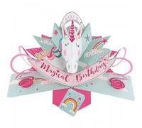 Second Nature - Tarjeta de felicitación de cumpleaños con unicornio