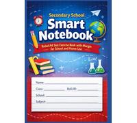 Secondary School Smart Notebook: Ruled A4 Size Exercise Book with Margin for School and Home Use