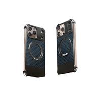 Seconds Change 17 - Funda para iPhone 16 y 15 Pro Max, soporte magnético giratorio de metal (azul, iPhone 16 Pro Max)