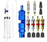 Seconero Jeringuilla Liquido Tubeless, Jeringuilla para Liquido Tubeless MTB 60ml, Jeringa Inyector Sellador sin Cámara para Bicicleta con Extracción Núcleo Válvula, Núcleo Válvula Francesa Presta