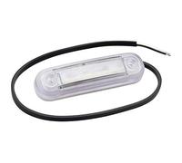 SecoRüt Fristom Luz de marcador de contorno con extremos abiertos de cable, luz de señalización delantera 12 V, 24 V, color blanco