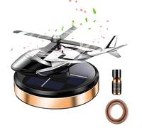 Secre-sol giratorio para aire de coche, aire solar ambiental para el coche, ajuste de rotación solar para un coche con helicóptero, perfume | Ambiente solar giratorio para E