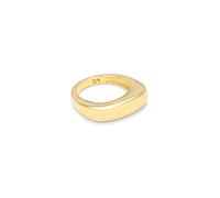 SECRECY. ANILLO Mujer CUADRADO DORADO de Plata de Ley con baño en oro de 24K