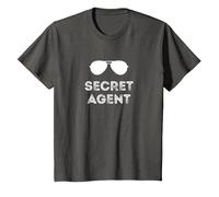 Secret Agent Halloween Funny Costume Camisetas Camiseta, Niños, Asfalto, 10 años