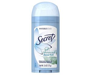 Secret Anti-Perspirant/Deodorant, Invisible Solid, Shower Fresh, 2.6 Oz.