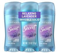 Secret Antitranspirante y desodorante, 48 horas de protección contra la humedad, sólido invisible, aroma lavanda, 2,6 oz (paquete de 3)