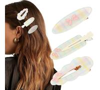 SECRET AROMA 3 pinzas para el cabello que no se arrugan, no se doblan, para peinar, maquillar y peinar, accesorios para mujeres y niñas