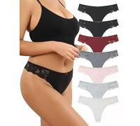 SECRET AROMA 7 Tanga Algodón Mujeres Culotte Tanga Sexy Tejidos de Malla Ropa Interior Mujer