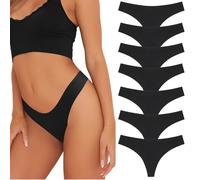 SECRET AROMA Tangas sin Costuras para Mujer Tanga Invisible Tanga Elástica Invisible No Show String Suave Espalda en T-Back Invisible Hipster S-XL