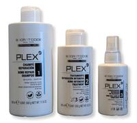 Secret Code New York | PLEX Kit Reparación Capilar 3 Pasos - Champú Bond Repair 500 ml + Tratamiento Intensivo 250 ml + Acondicionador Leave-In 120 ml | Sin Sulfatos, Anti-Frizz, Todo Tipo de Cabello