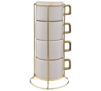 SECRET DE GOURMET Set de 4 tazas en rack 17cl