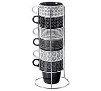 Secret de Gourmet – Vasos apilables de metal – 6 unidades – ETHNIK