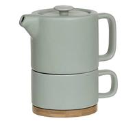 Secret de Gourmet – Tetera Solitaire Nature Mint de cerámica con taza extraíble integrada