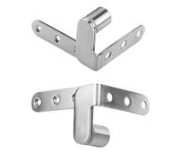 Secret Door Pivoting Hinge - Silver Stainless Steel, 2 Pieces Swinging Shaft Fittings, Heavy Duty Bookcase Hardware, 150lb Load Capacity, Smooth 180 Degree Rotation | Home, Store, Closet, Shed, Booksh