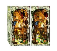 Secret Forest Elfin DIY Book Nook Kit Diseño Vintage Sujetalibros Modelo 3D Puzzle Craft para Adultos Secret World of The Forest