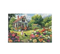 Secret Garden Amidst Flowers - Rompecabezas de 500 piezas para el hogar, obras de arte para la pared, divertidos rompecabezas para adultos