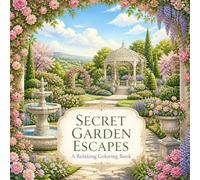 Secret Garden Escapes: A Relaxing Coloring Book with Beautiful Gardens, Courtyards, Fountains & Botanical Retreats