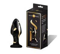 Secret Kisses 4 Inch Handblown Wide Glass Bolas Anales Black