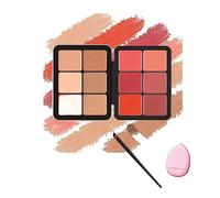 Secret Makeup, con brocha Secret Concealer Palette, Secret Cream Blush Palette, Secret Makeup Palette, Maquillaje de cobertura total de larga duración for una piel impecable ( Color : Concealer+Blush