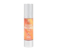 SECRET PLAY - Aceite de Masaje Erótico con Textura Sutil y Deslizante | Hidratante para la Piel y Aromático | Perfecto para Masajes Sensuales | Aroma Melocotón | 50 ml