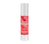 SECRET PLAY - Aceite de Masaje Erótico con Textura Sutil y Deslizante | Hidratante para la Piel y Aromático | Perfecto para Masajes Sensuales | Aroma Fresa | 50 ml