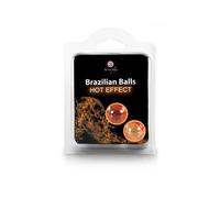 SECRET PLAY - Set 2 Brazilian Balls Efecto Calor | Aceite para Masaje Aromático | Efecto Calor | 2 Unidades