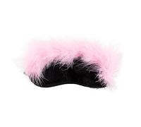 Secret Play FEM092 Venda de peluche en negro con marabú rosa - 39 gr