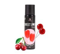 SECRET PLAY - Lubricante Comestible en Gel Íntimo | Textura Suave y Sabor Dulce para Parejas | Compatible con Juguetes y Preservativos | Sabor Cherry Lollipop | 55 gr