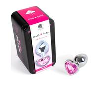 Secret Play Metal Butt Plug Corazón Fucsia Talla S 7cm 1ud
